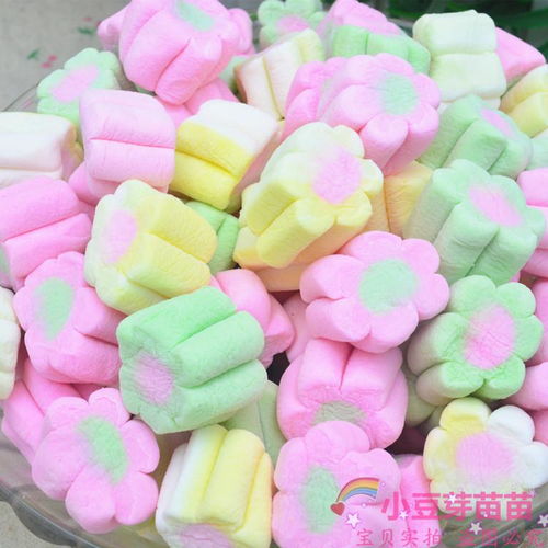 彩色棉花糖糖果休閑零食甜品裝飾diy牛軋?zhí)?50克